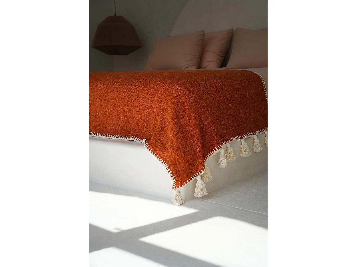 De Stitch Bedsprei - Terracotta