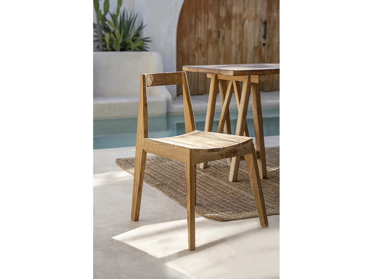 De Paxi Eetkamerstoel - Naturel - Buiten