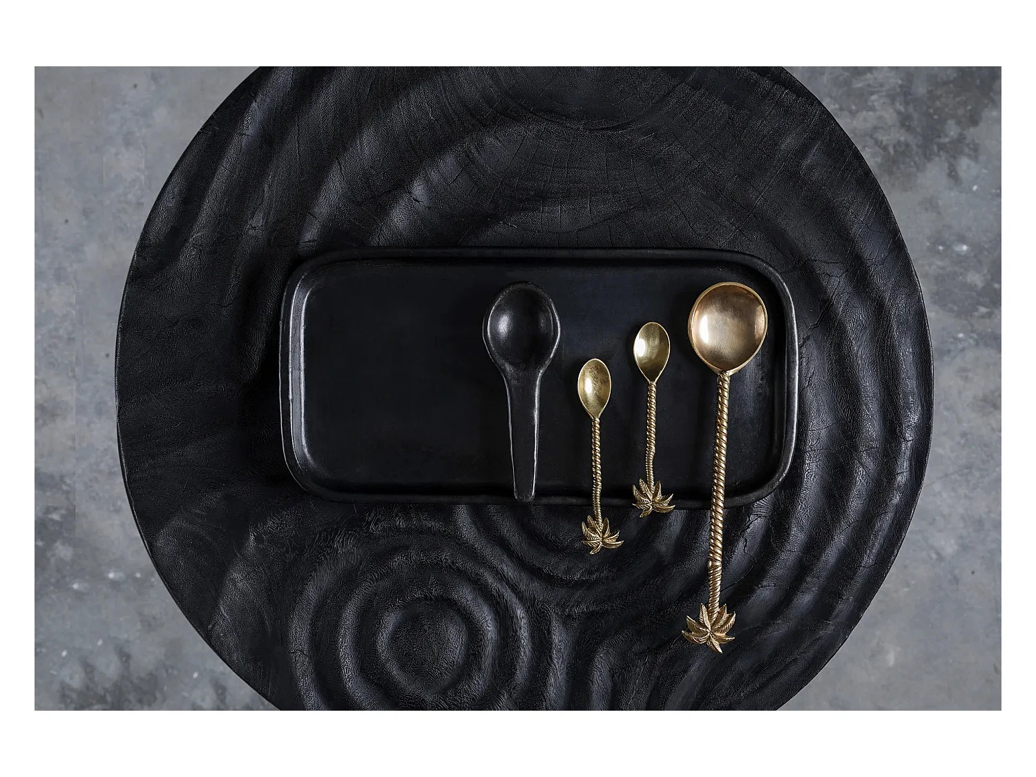 Der Palm Tree Salatlöffel - Gold