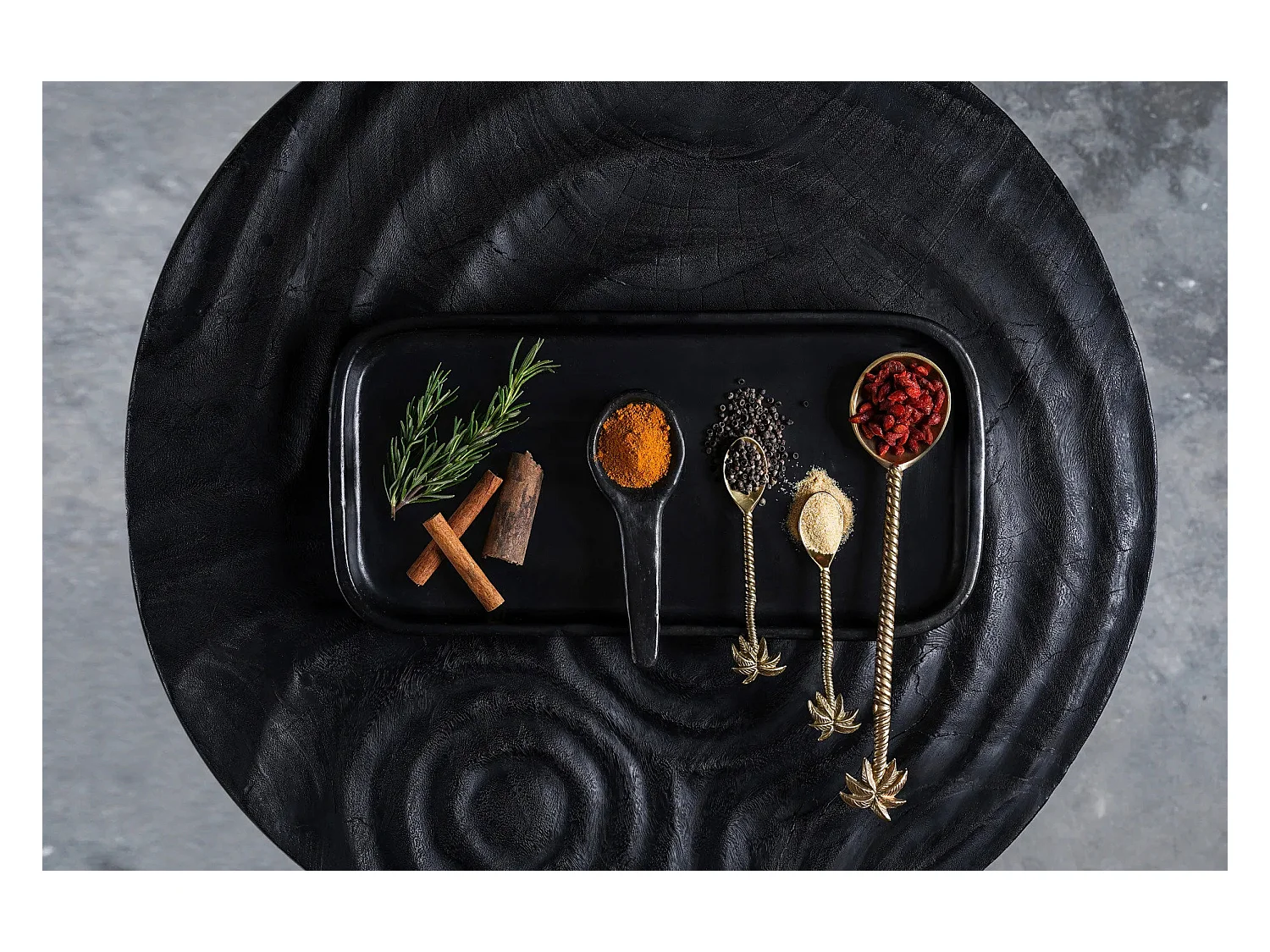 Der Palm Tree Salatlöffel - Gold