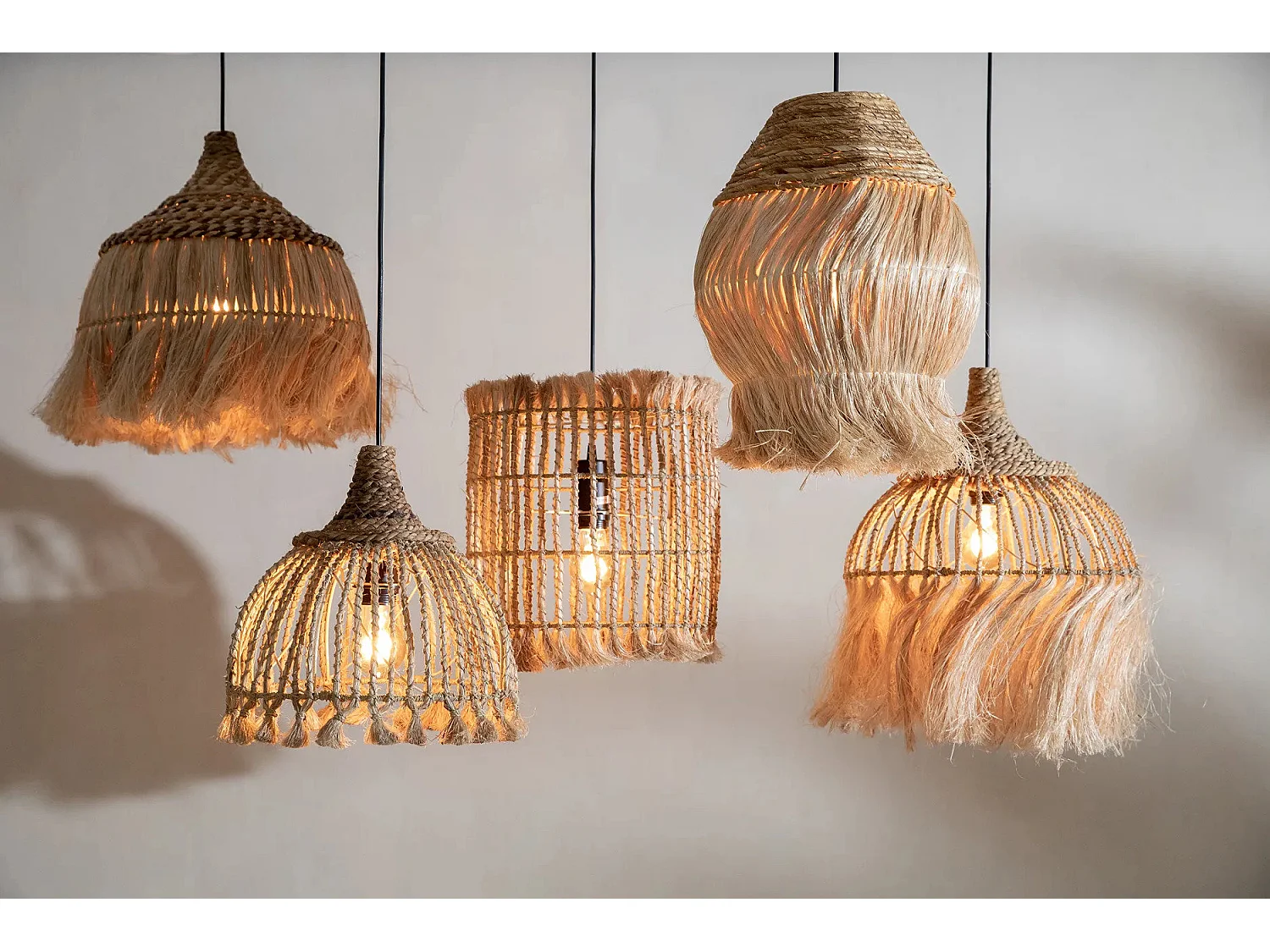 L'Abat-jour Abaca Bird Cage - Naturel - M