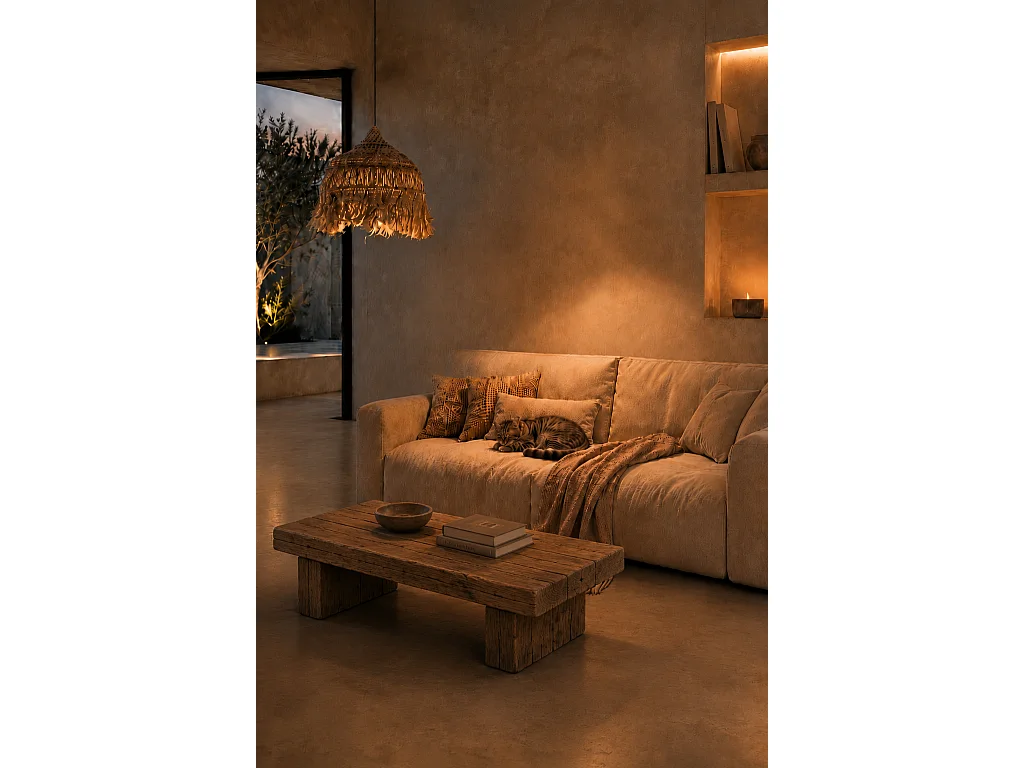 De Abaca Hoola Hanglamp - Naturel - L