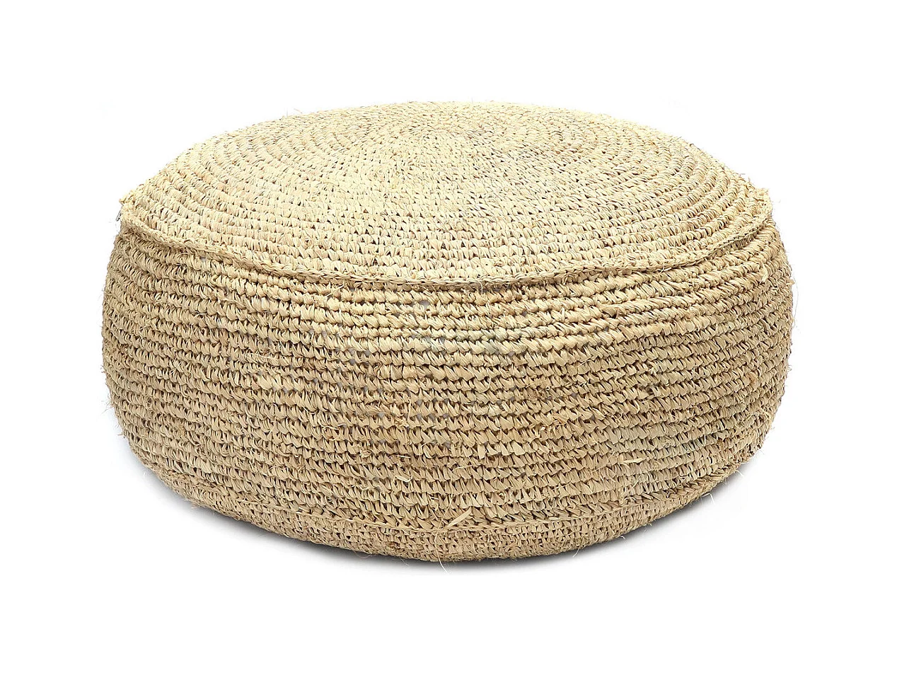 Le Pouf Raphia Flores - Naturel