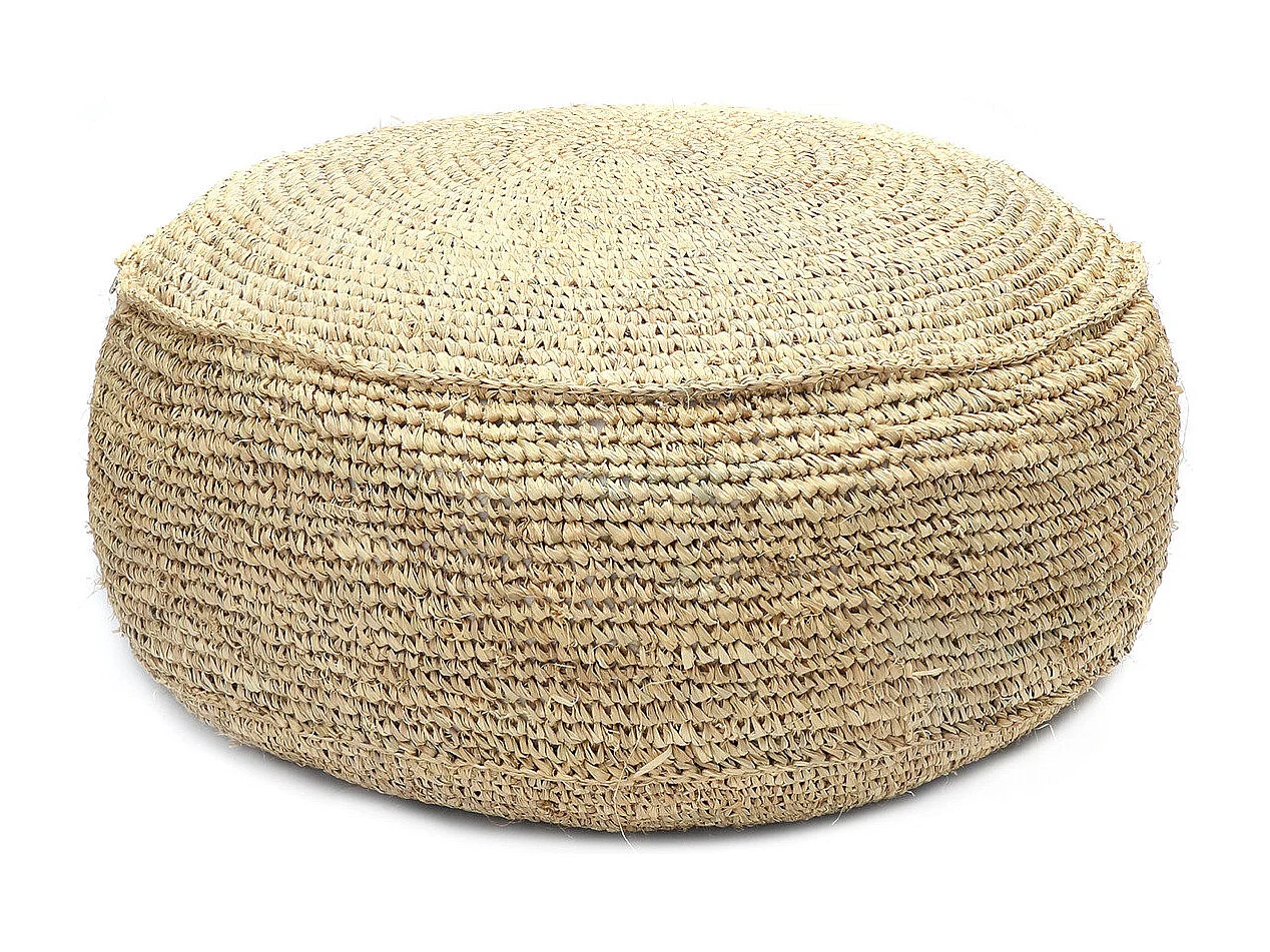 Le Pouf Raphia Flores - Naturel
