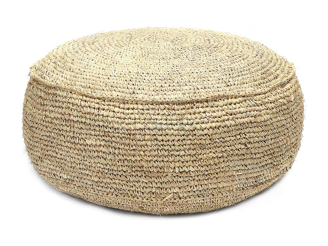 Le Pouf Raphia Flores - Naturel