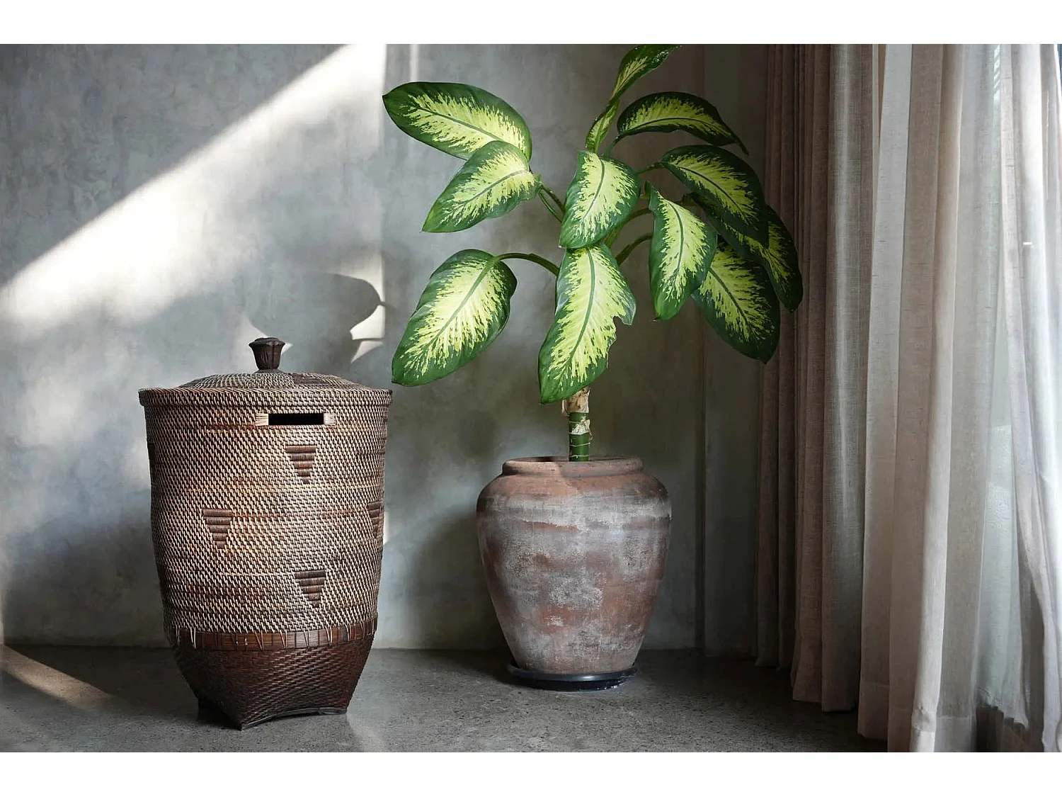 Le Panier à Linge Colonial - Brun Naturel - XL