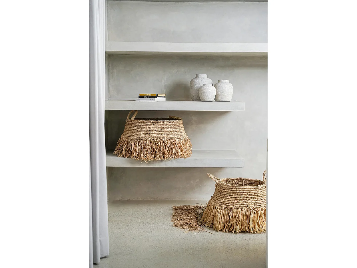 Les Paniers De Luxe En Raphia - Naturel - Moyen