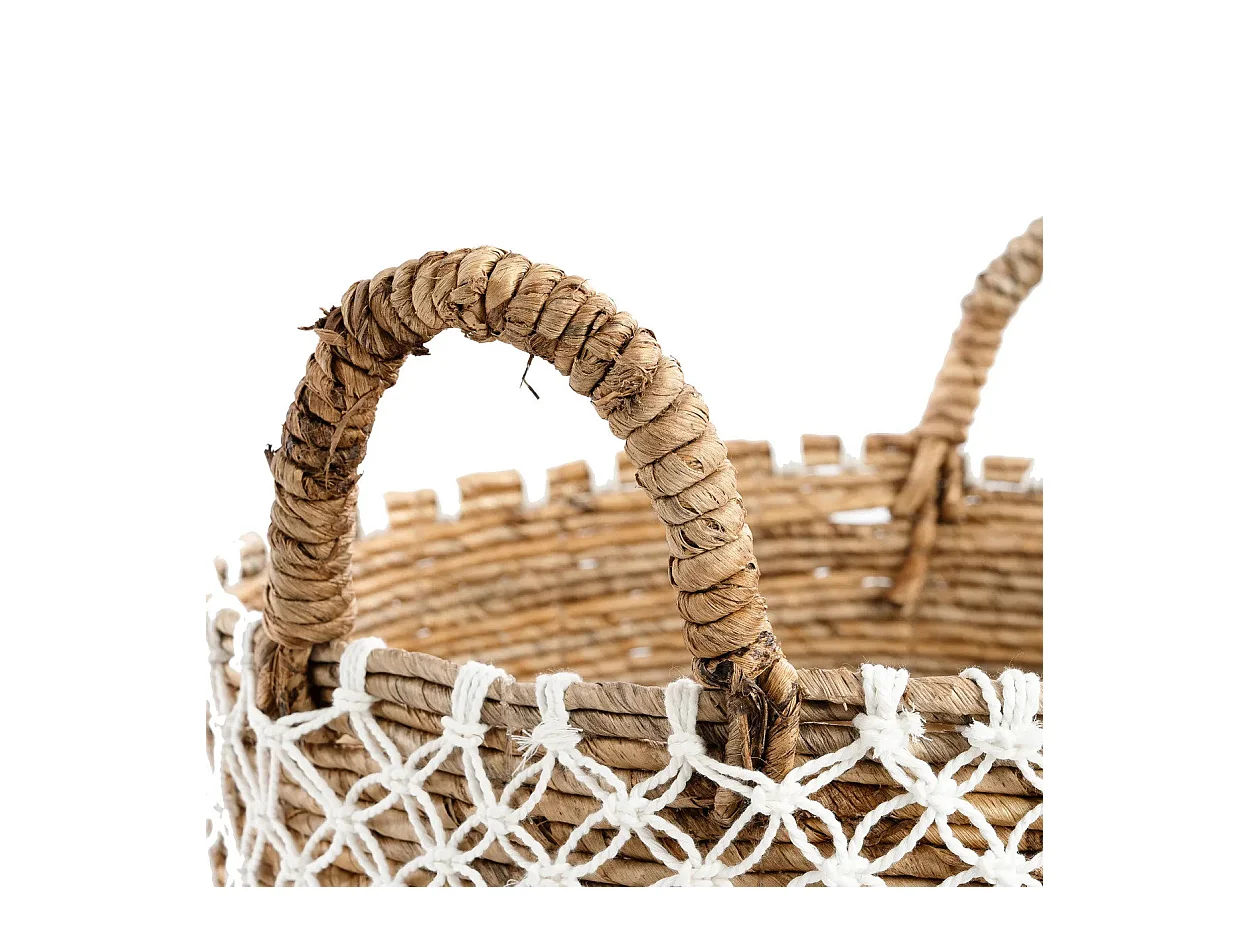 Le Panier en Macramé à Couture Croisée - L