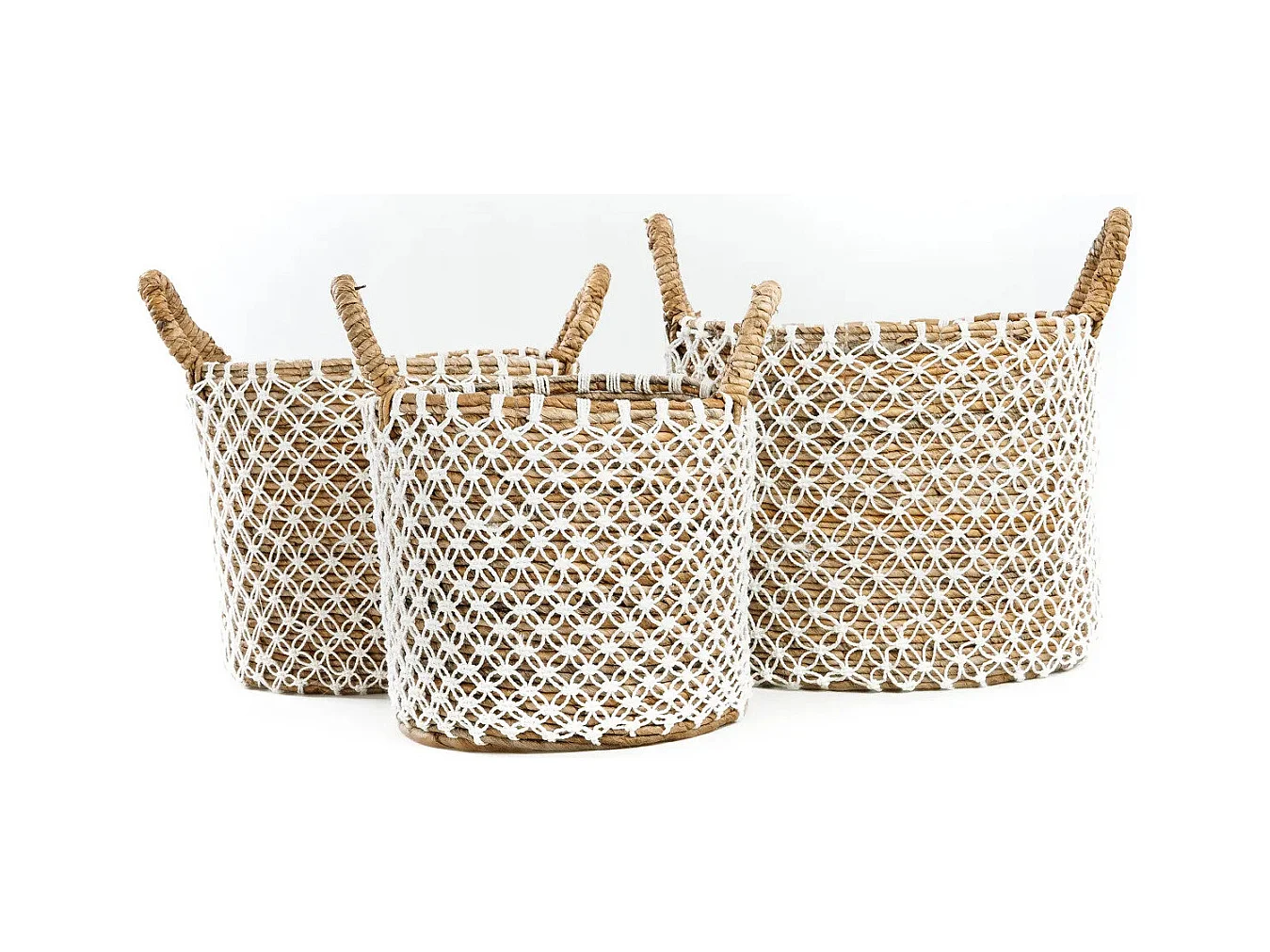 Le Panier en Macramé à Couture Croisée - L