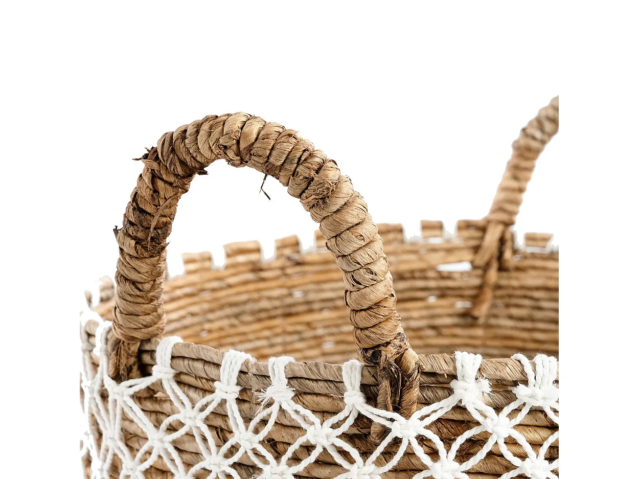Le Panier en Macramé à Couture Croisée - L