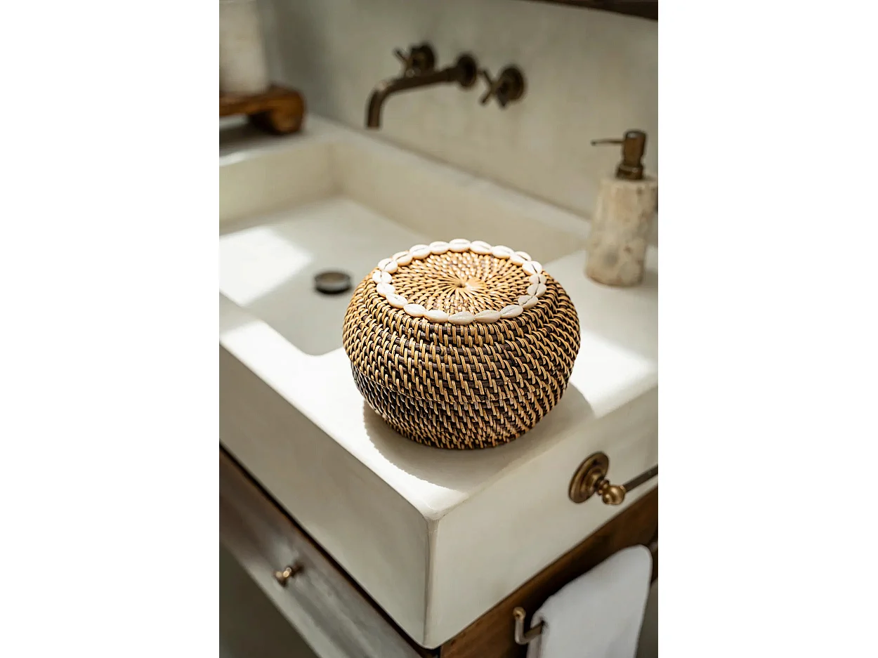 Le Panier Colonial Peek-a-Boo - Brun Naturel - M