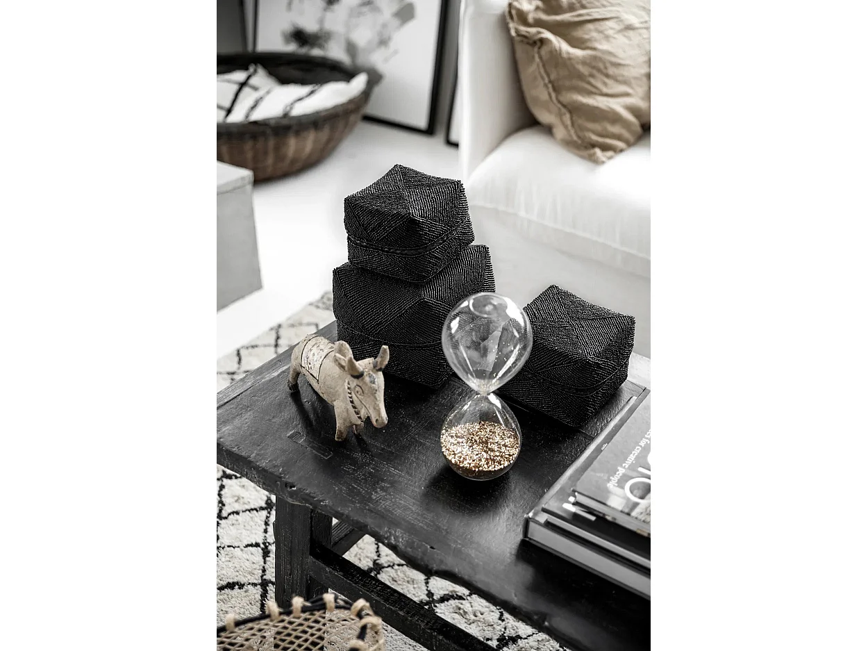 The Beaded Basket - Black - L