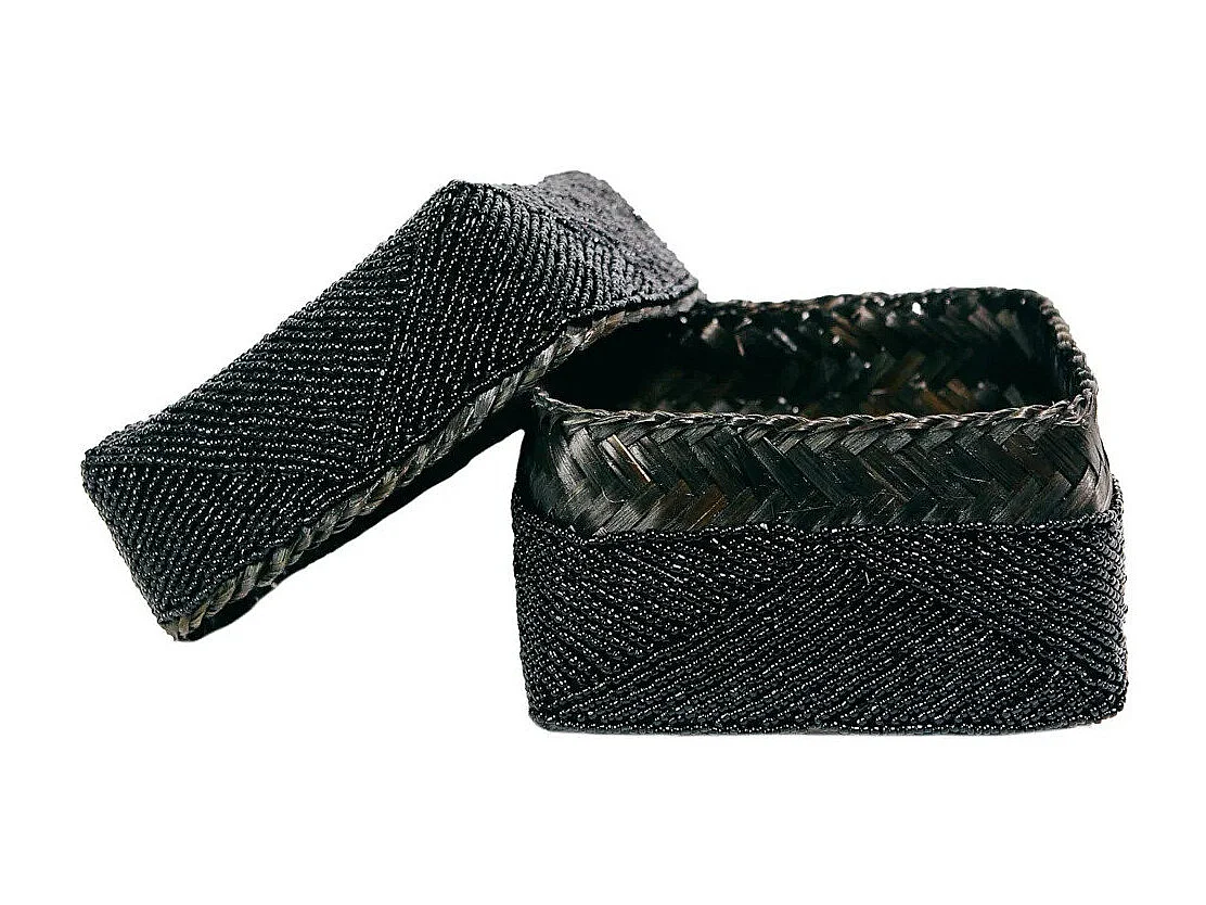 The Beaded Basket - Black - L