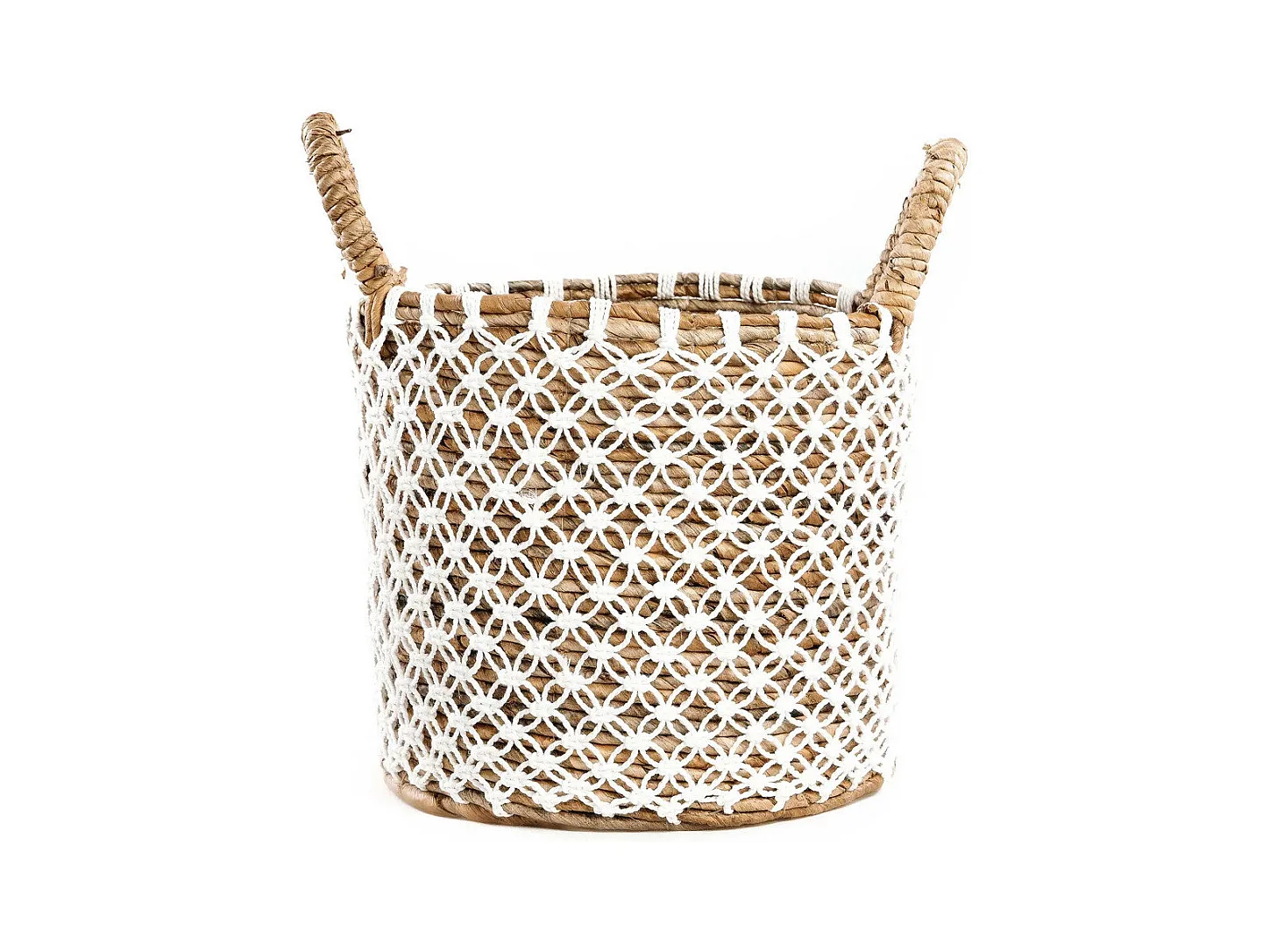 Le Panier en Macramé à Couture Croisée - S