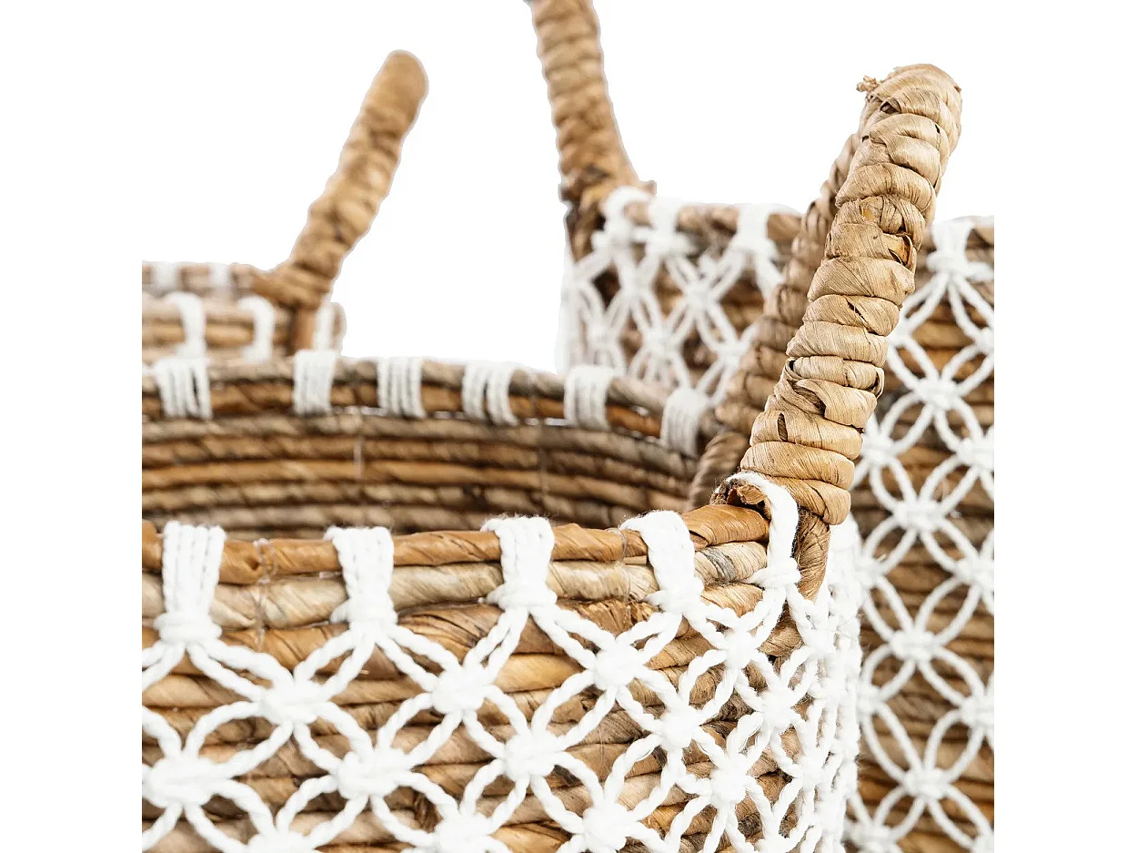 De Gekruist Gestikte Macramé Mand - S