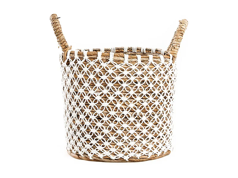 Le Panier en Macramé à Couture Croisée - S