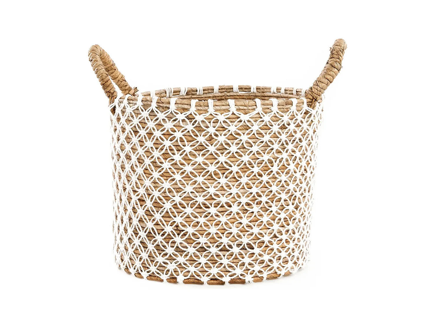 Le Panier en Macramé à Couture Croisée - M