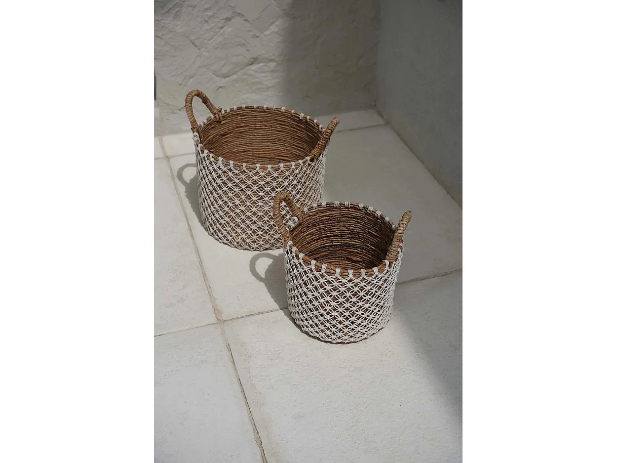 Le Panier en Macramé à Couture Croisée - M