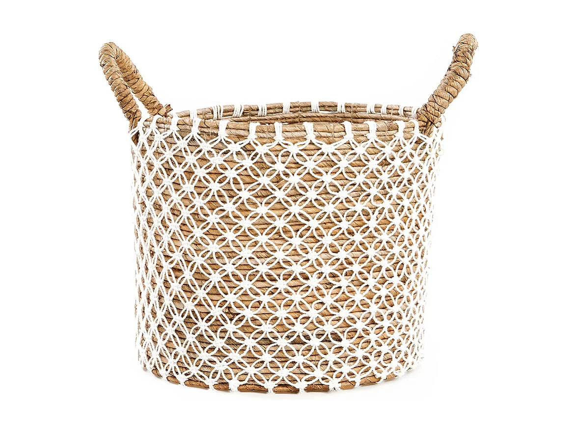 De Cross Stitched Macrame Mand - M