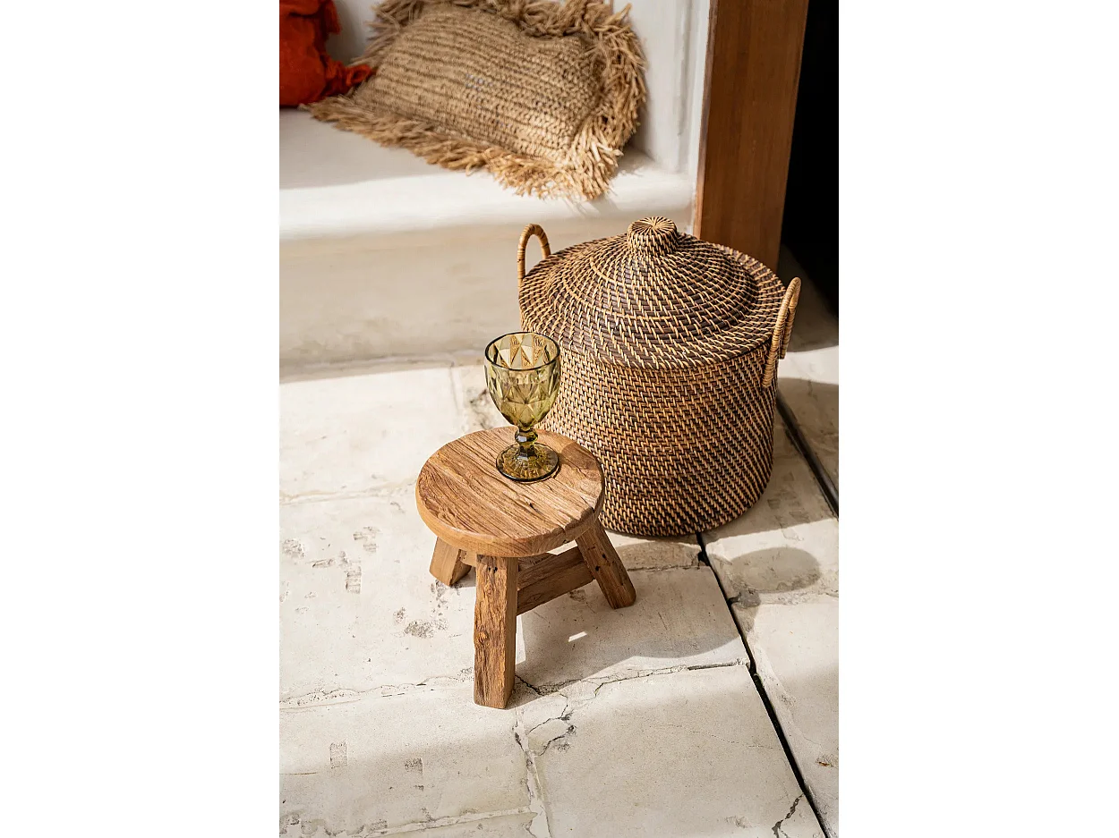 The Colonial Handles Basket - Natural Brown