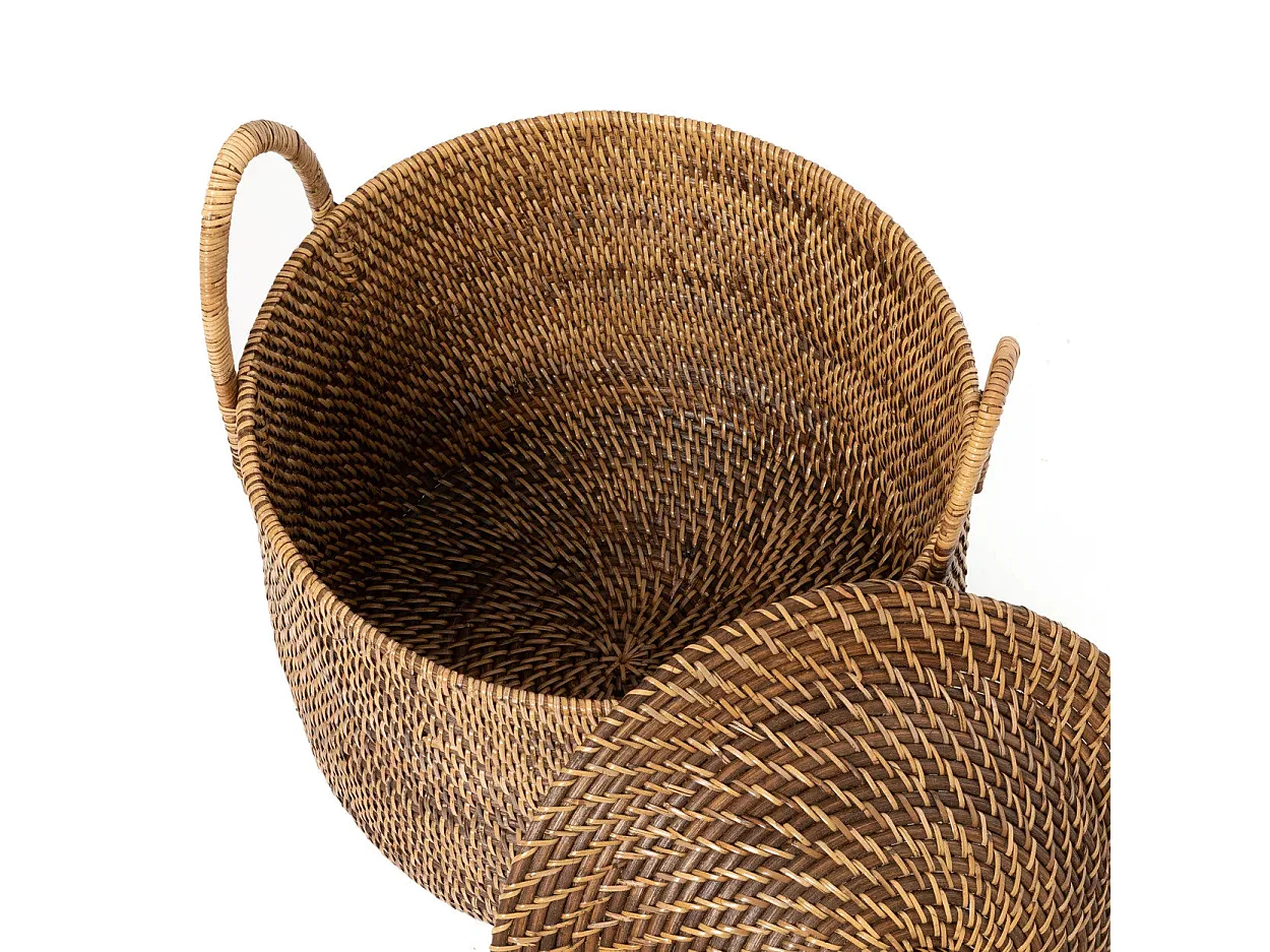 The Colonial Handles Basket - Natural Brown