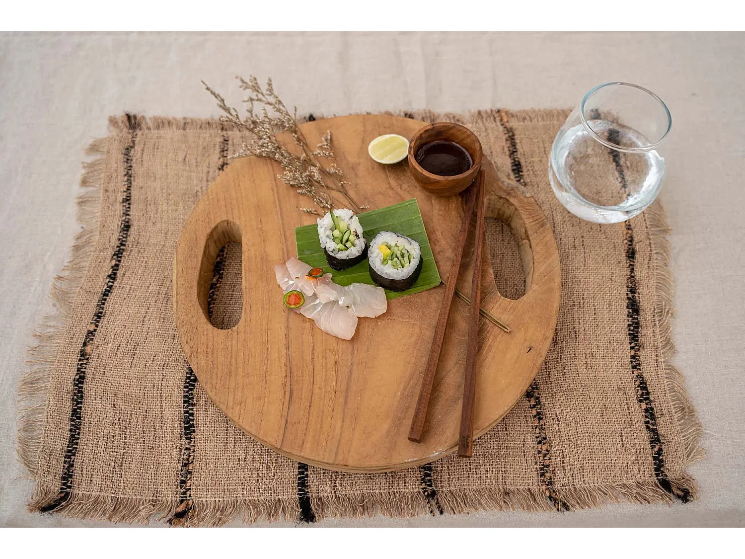 Il Vassoio Con Teak Root - Naturale - S