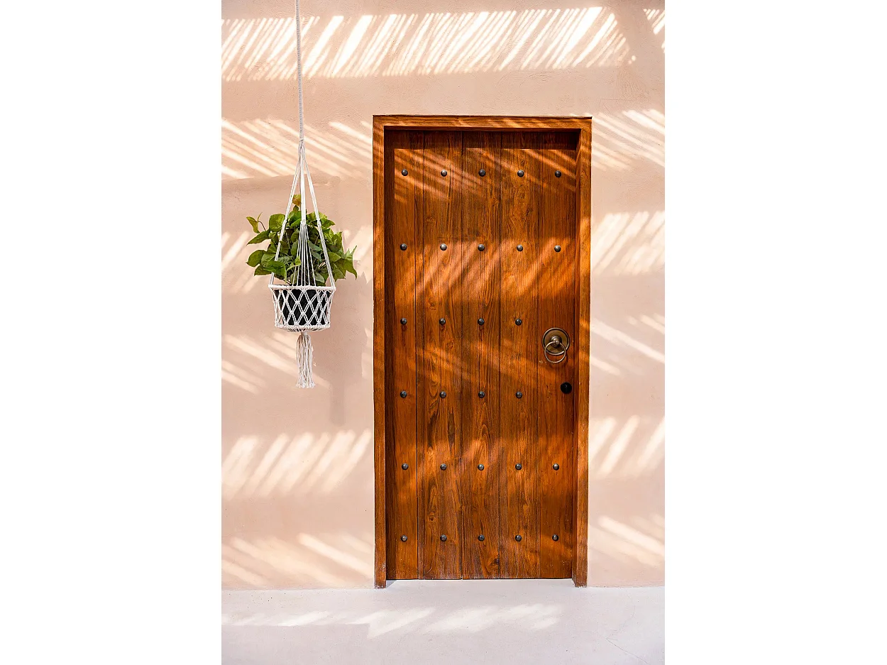 De Macrame Planthanger - Wit - L