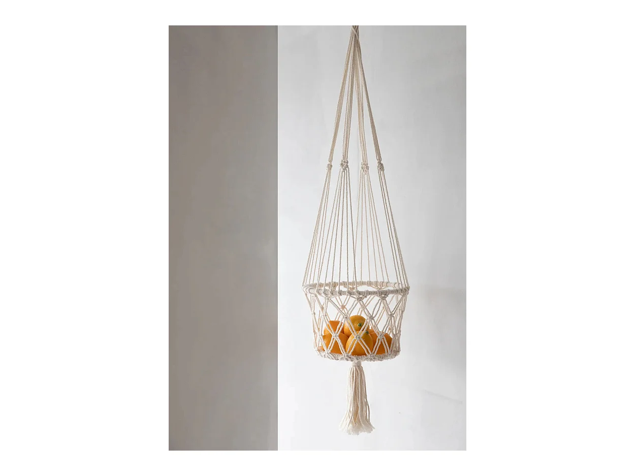 El Portaplantas de Macramé - Blanco - L