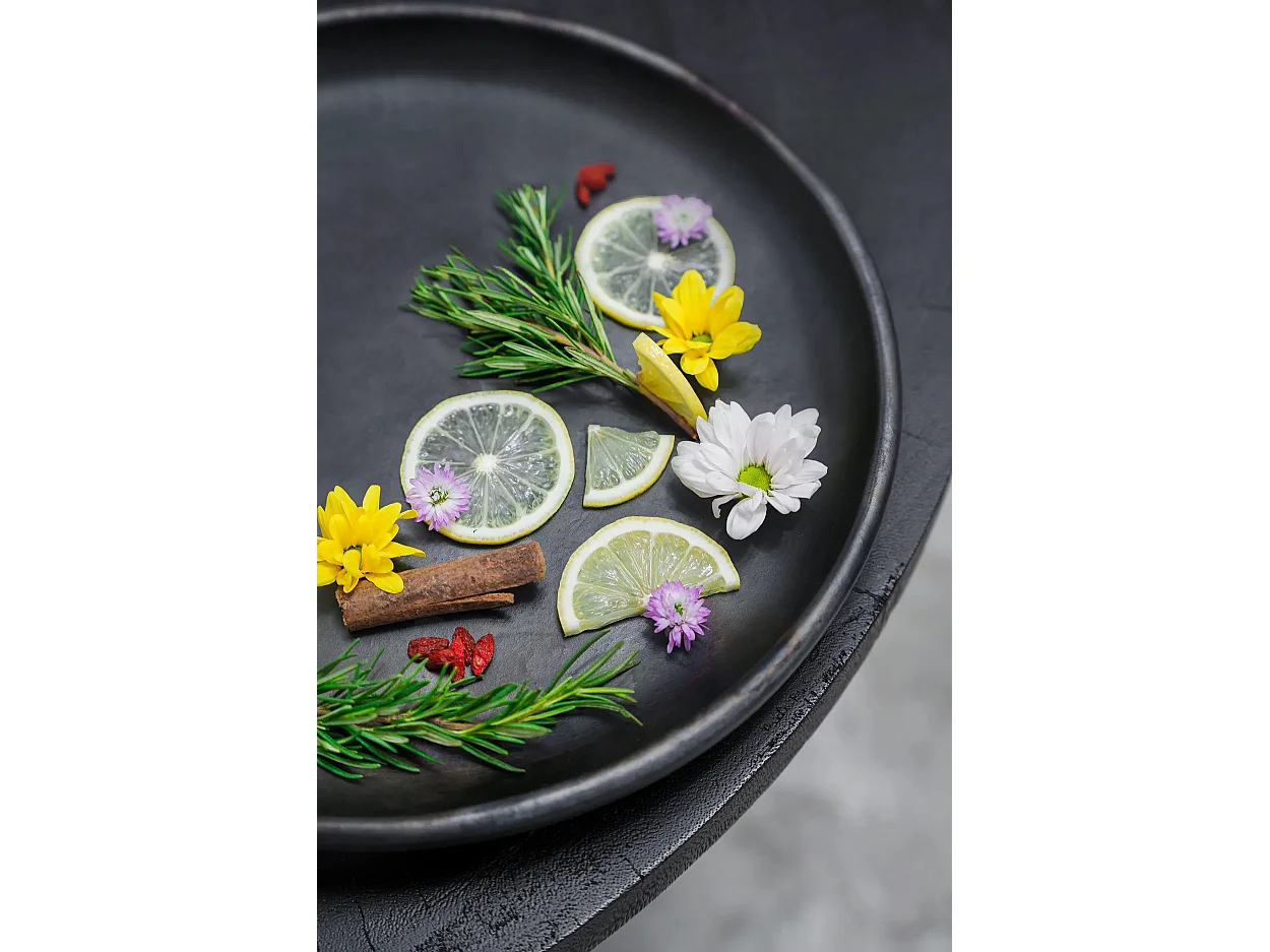 Der Gebrannte Classic Teller - Schwarz - L