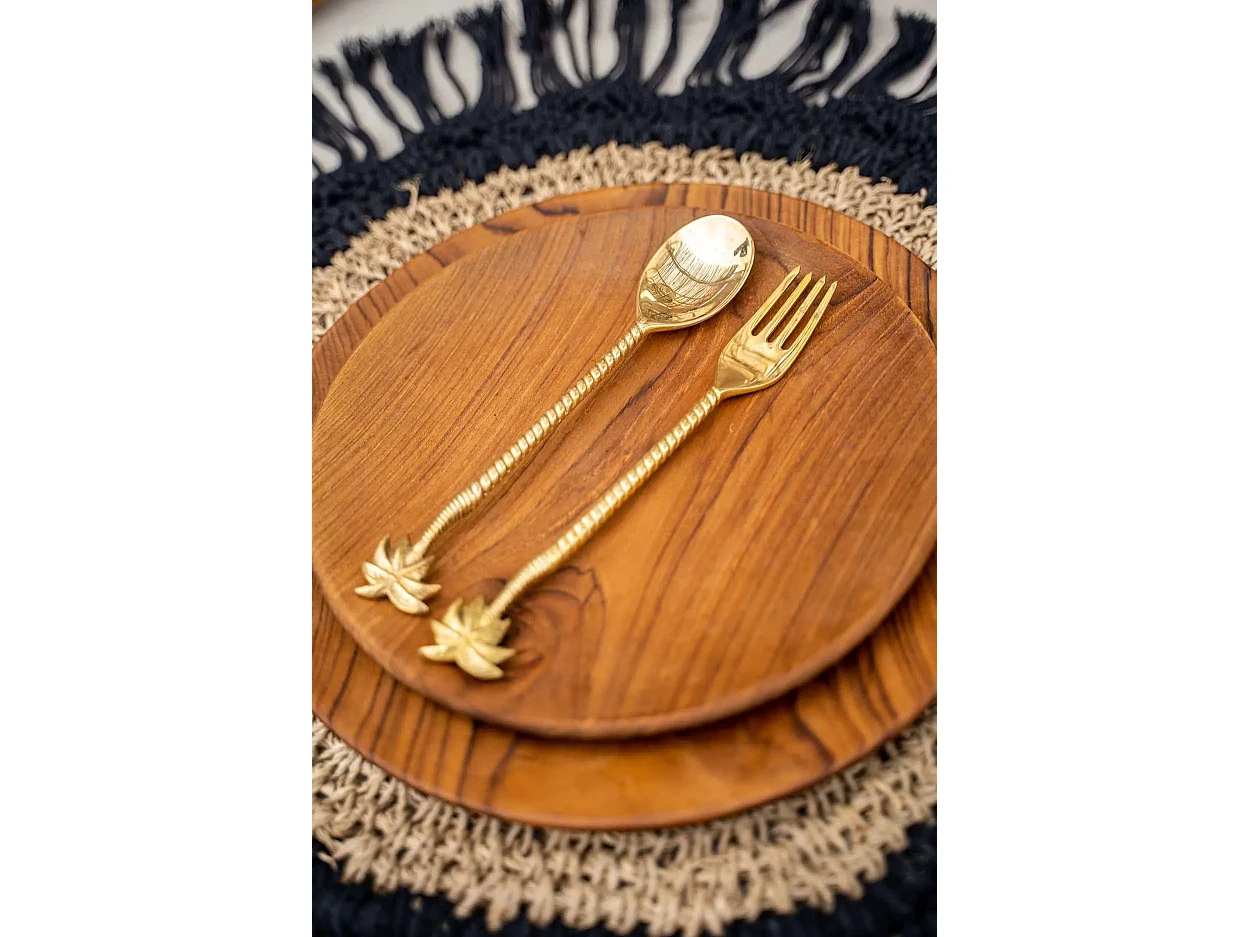 De Teak Root Rond Bord - M