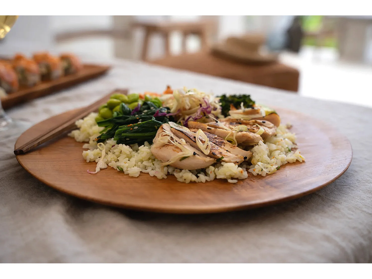 De Teak Root Rond Bord - M