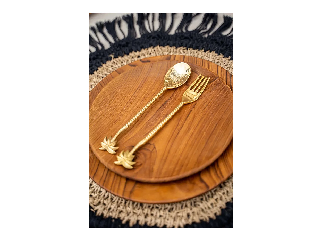 De Teak Root Rond Bord - L