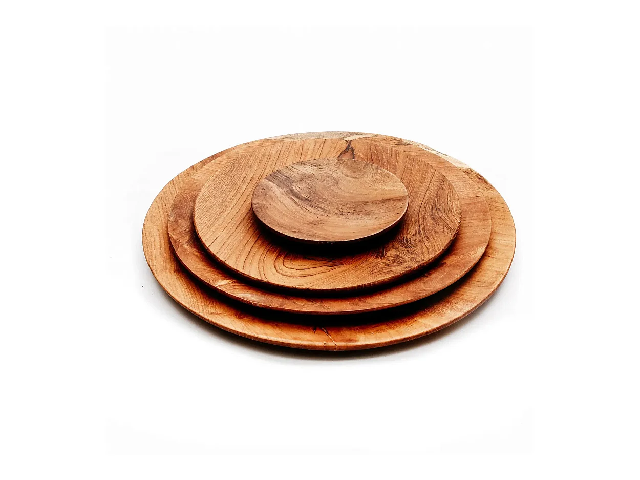 De Teak Root Rond Bord - L