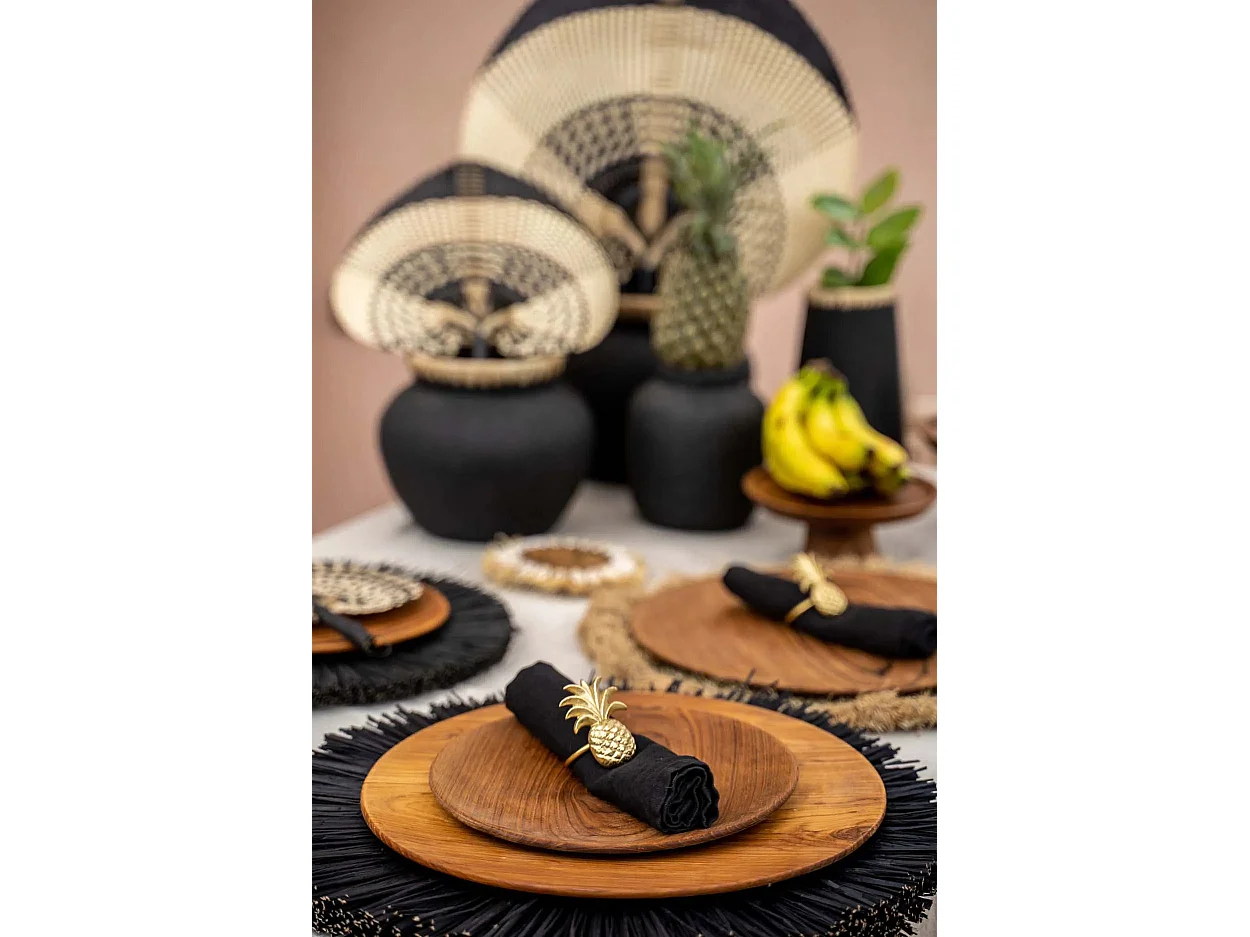 De Teak Root Rond Bord - L