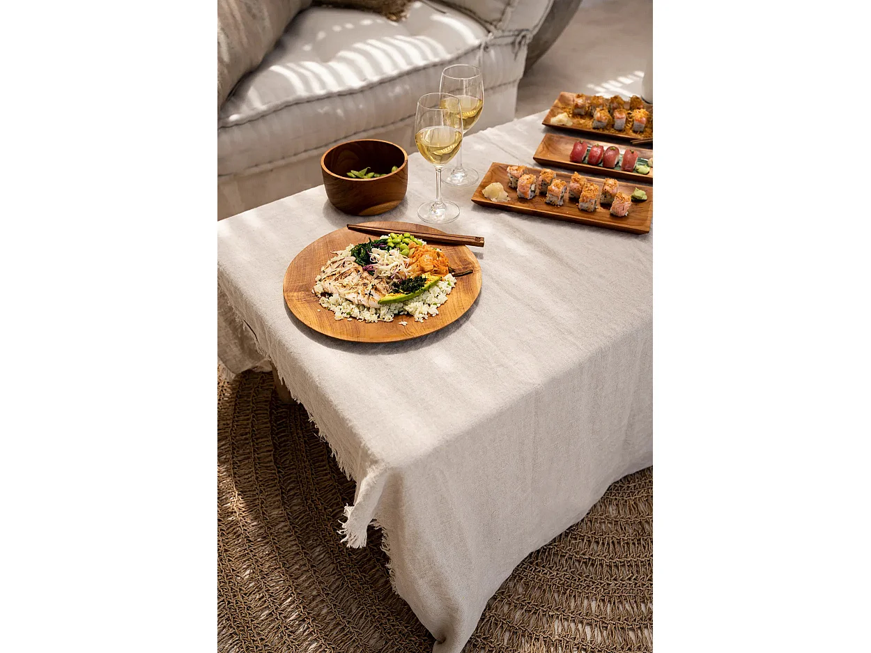 De Teak Root Rond Bord - L