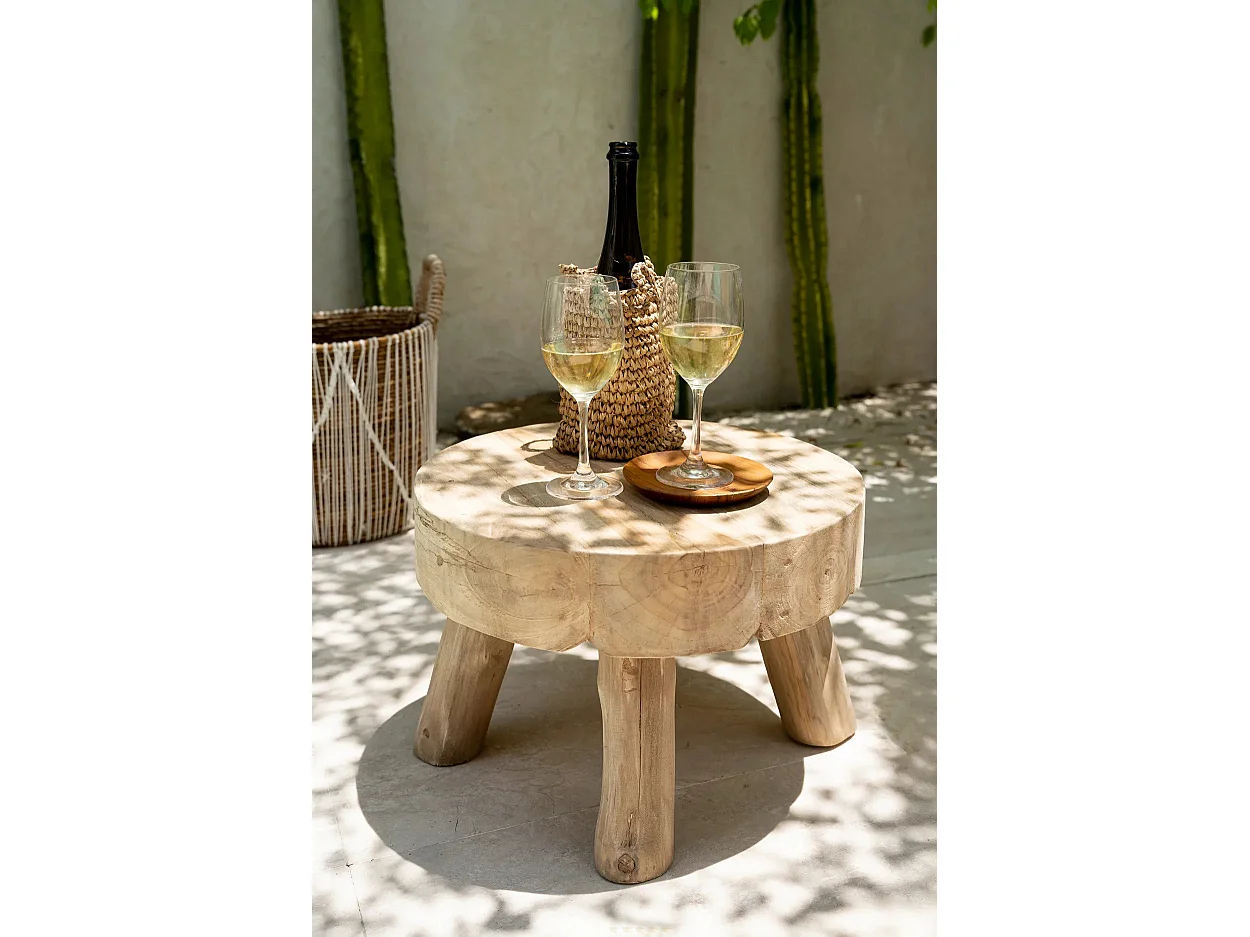 De Teak Root Rond Bord - XS