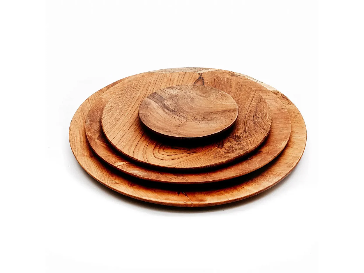 De Teak Root Rond Bord - XS