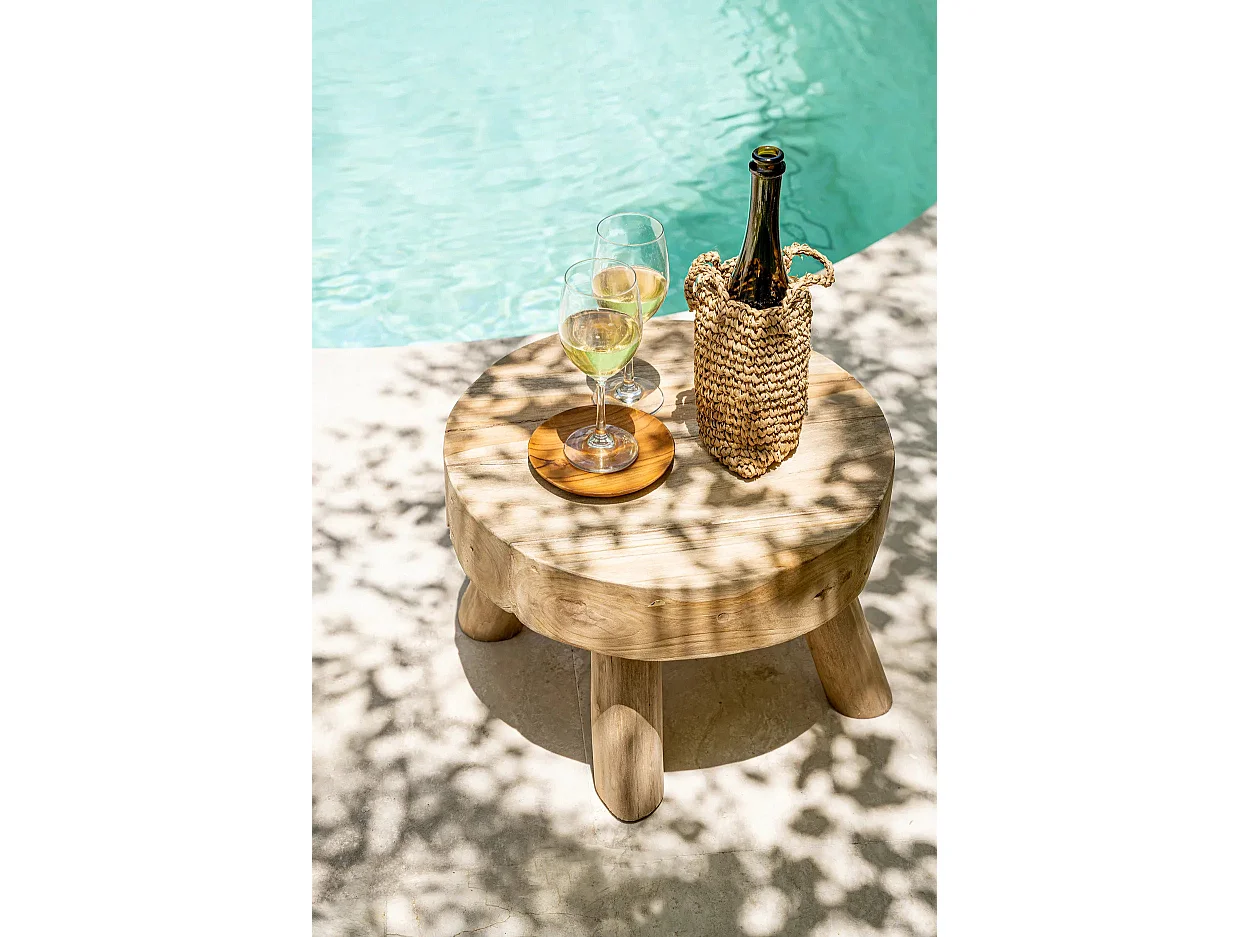 De Teak Root Rond Bord - XS