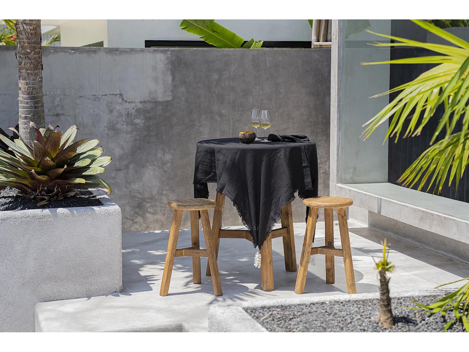 La Nappe En Lin - Noir - 150x200