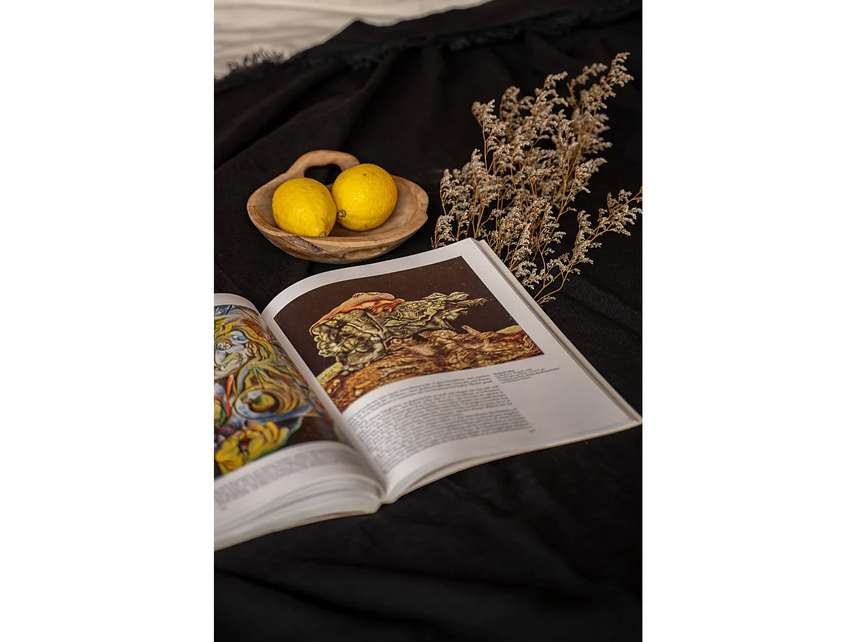 La Nappe En Lin - Noir - 150x200