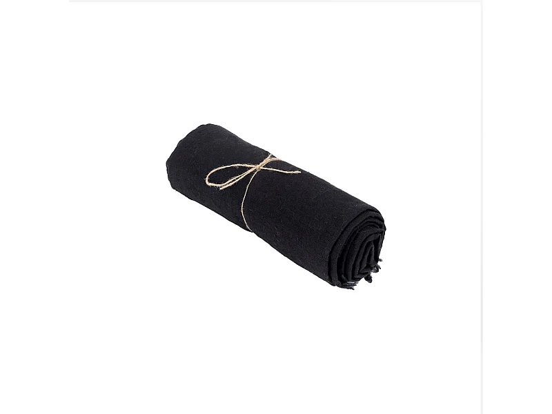 La Nappe en Lin - Noir - 150x150