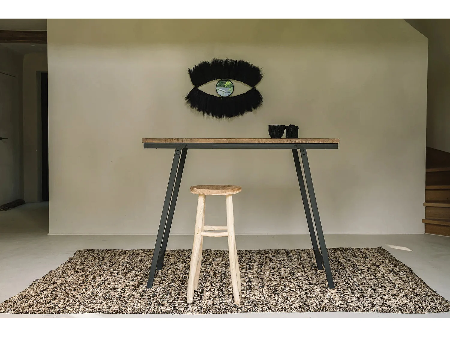 Le Tapis Seagrass - Naturel Noir - 200x300