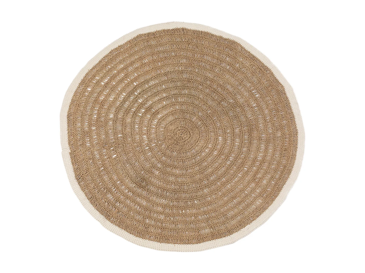 Le Tapis Rond Seagrass & Coton - Blanc Naturel - 150