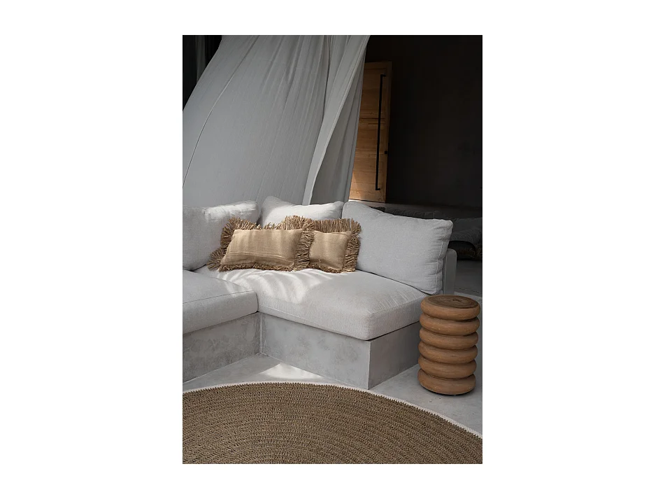 Le Tapis Rond Seagrass & Coton - Blanc Naturel - 150