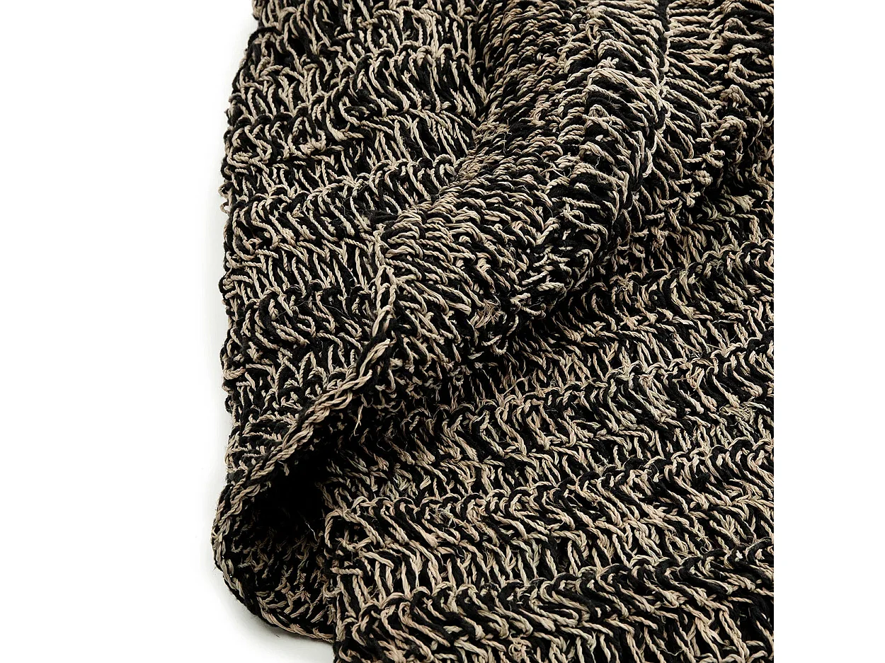 Der Seagrass Teppich - Natur Schwarz - 200