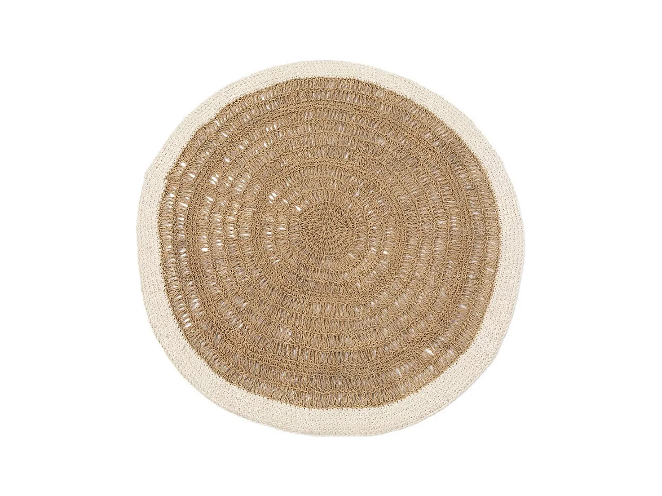 Le Tapis Rond Seagrass & Coton - Blanc Naturel - 100