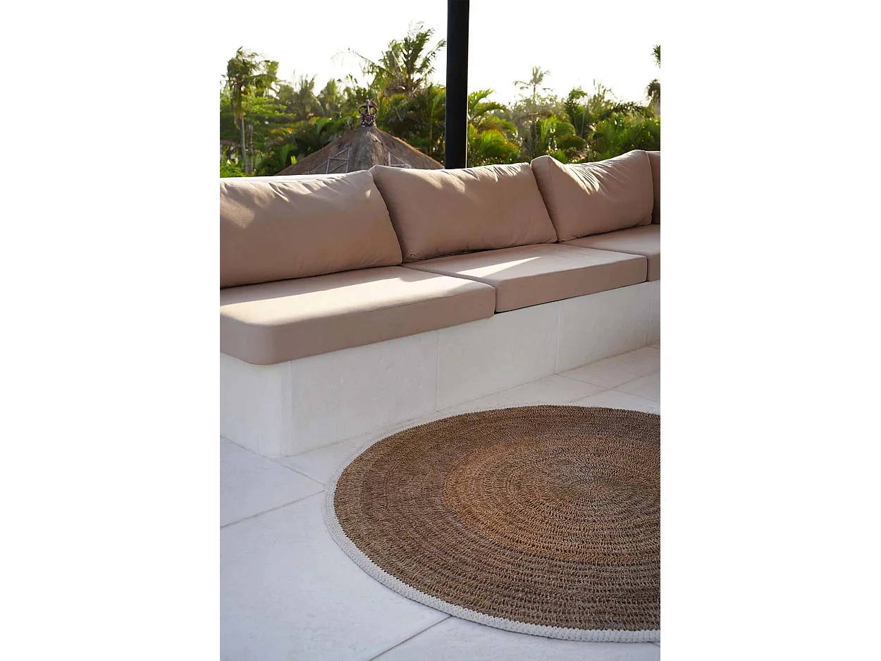 Le Tapis Rond Seagrass & Coton - Blanc Naturel - 100