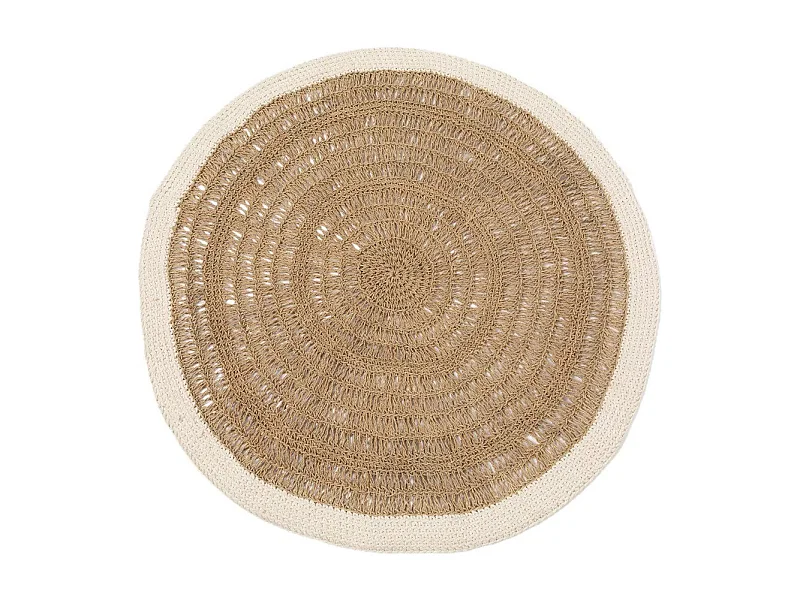 Le Tapis Rond Seagrass & Coton - Blanc Naturel - 100