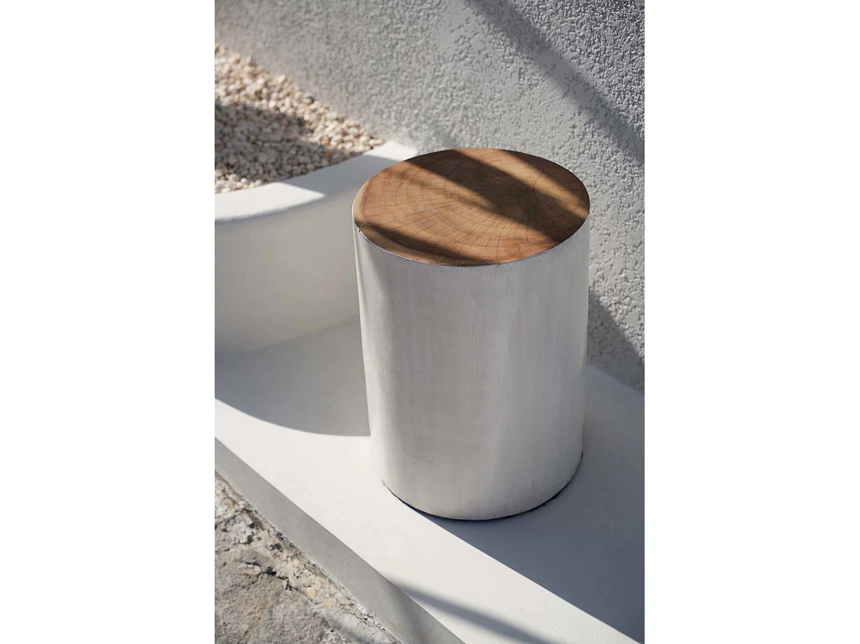 Der Tribe Hocker - Natur Weiss