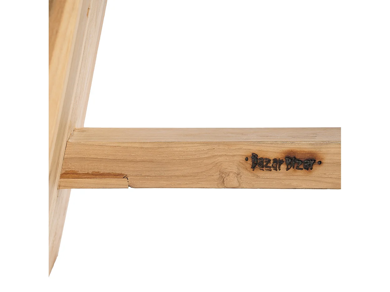 Le Tabouret Suar Avec Cuir - Naturel Noir